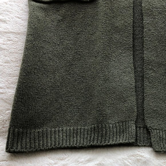 Comfy Long Dark Green Cardigan - Picture 5 of 15